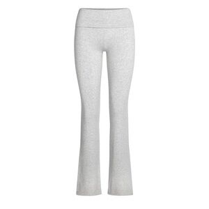 Skims Gray Cotton Foldover Pants